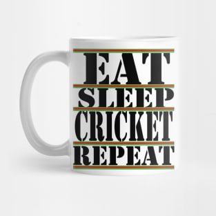 eat sleep cricket repeat Mug